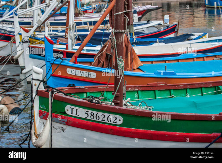 bateau colore dans le vieux port