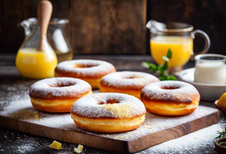 bugnes dorees sur une assiette elegante