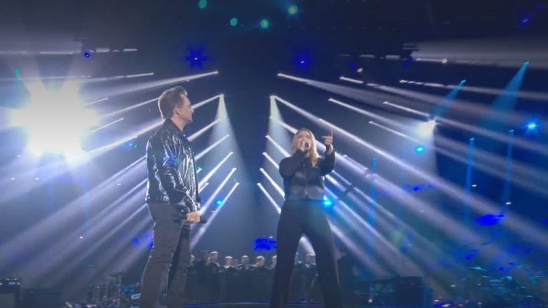 david hallyday en pleine performance musicale