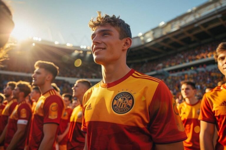 fans celebrant le maillot dore de lom