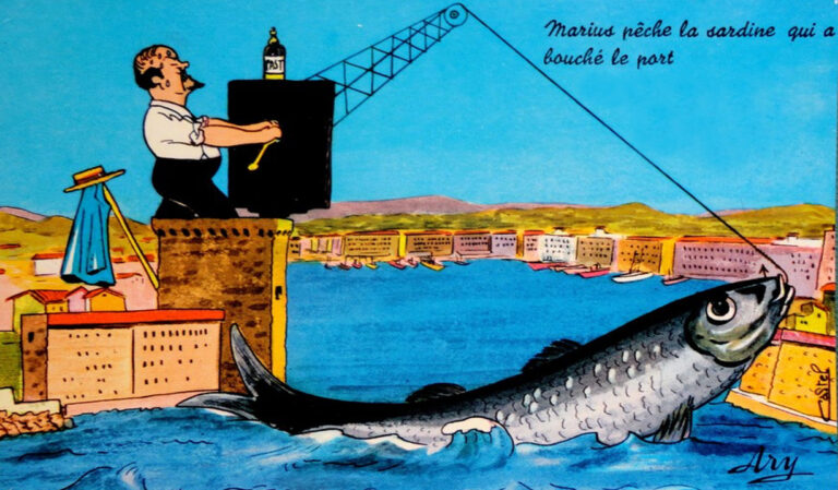 illustration dune sardine geante a marseille