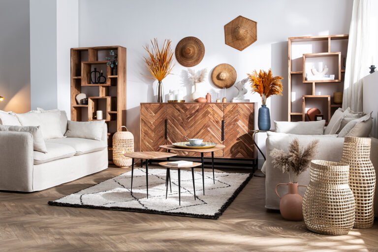 interieur chaleureux avec decoration terre nomade