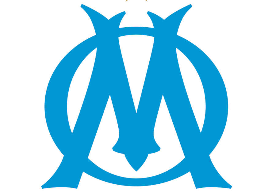 logo de lolympique de marseille sur la canebiere