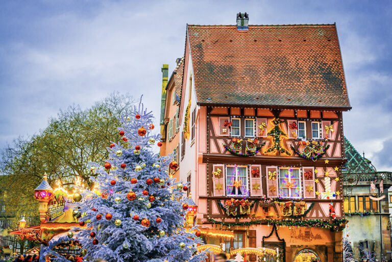 marche de noel illumine en france