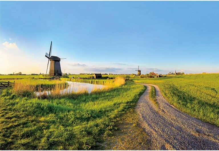 moulin a vent dans un paysage rural