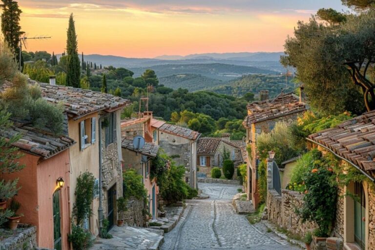 paysage provencal avec des collines ensoleillees