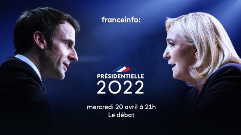 portrait de marine le pen en debat politique