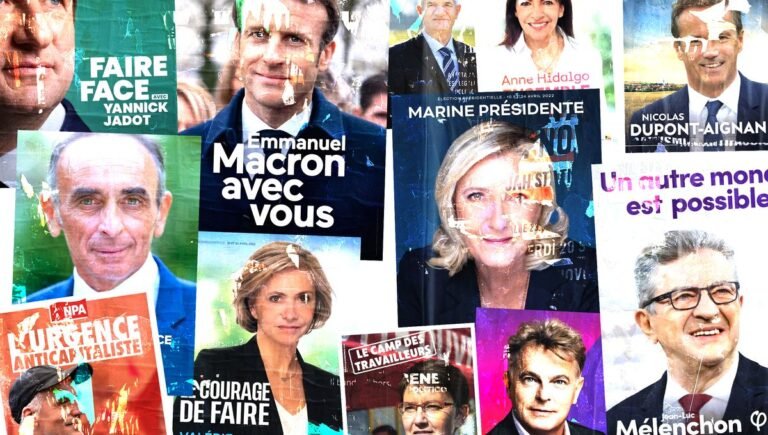 portraits de candidats politiques en campagne
