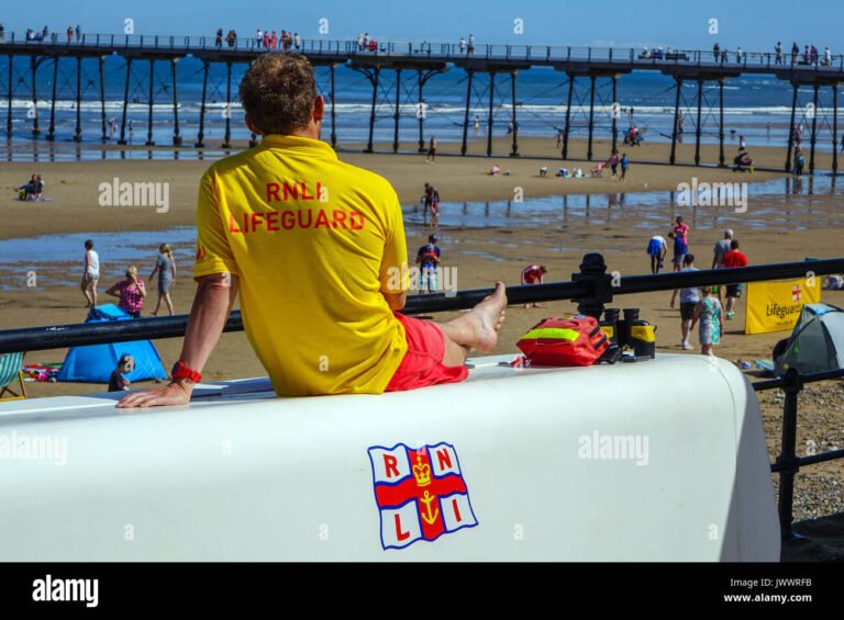 Quel est le salaire d'un sauveteur en mer durant l'été 5 sauveteur en mer sur une plage animee