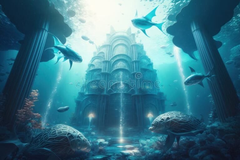 Que faut-il savoir sur le théâtre de "Vingt mille lieues sous les mers" 19 scene sous marine avec un sous marin futuriste