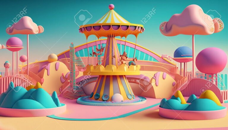 un parc dattractions pour enfants anime