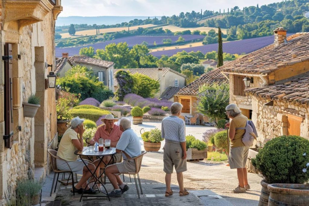 un paysage de la provence ensoleillee