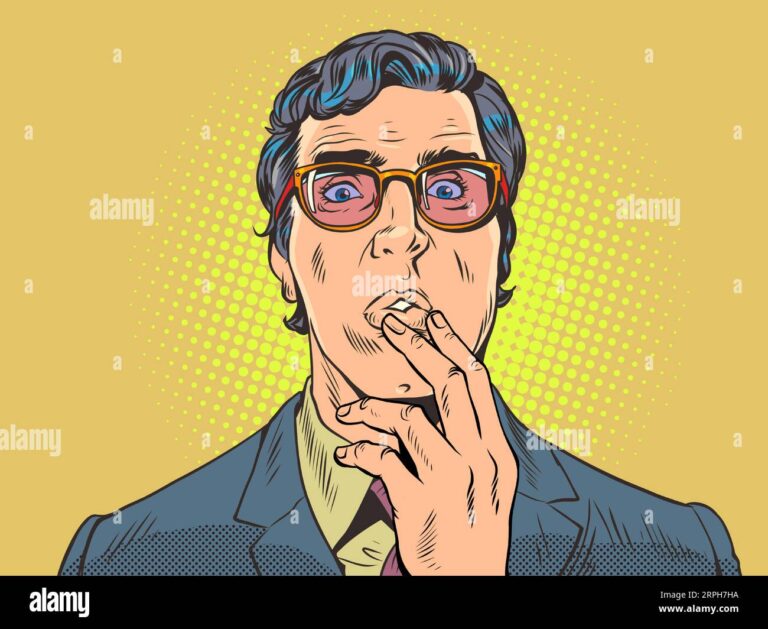 un personnage avec un air perplexe