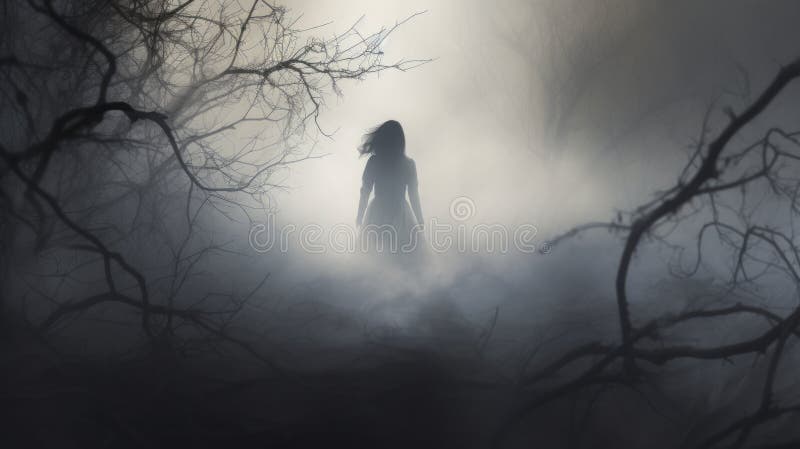 une silhouette etheree dans la brume