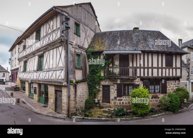 une vue panoramique des maisons a colombages