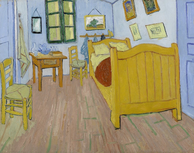 vincent van gogh entoure de ses oeuvres