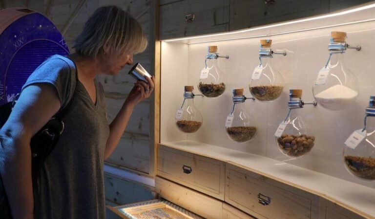 Pourquoi visiter le musée de l'anis et sa boutique à MX Maison Yellow 11 visiteurs decouvrant le musee de lanis