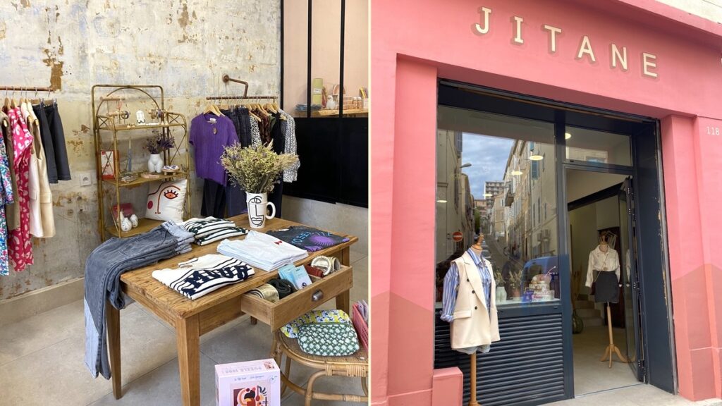 vitrine coloree dun magasin a marseille