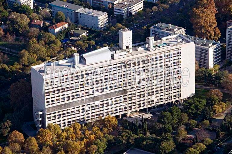 vue aerienne de la cite radieuse