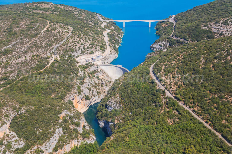 vue aerienne des gorges du verdon