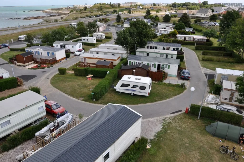 vue aerienne du camping la saline