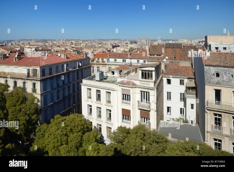 vue aerienne du quartier noailles a marseille