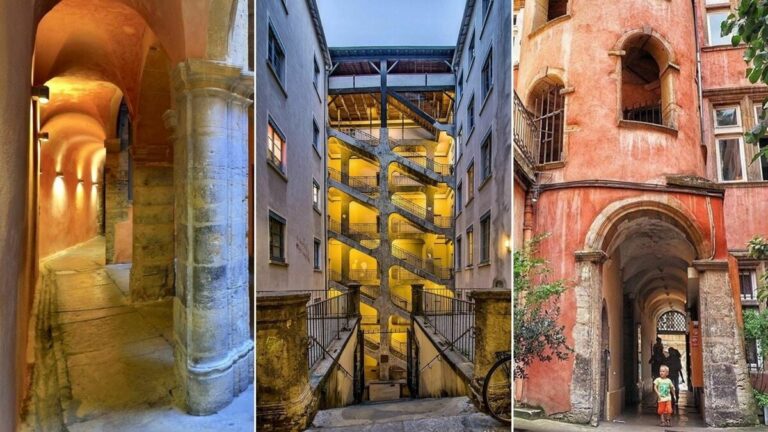 vue des traboules du vieux lyon