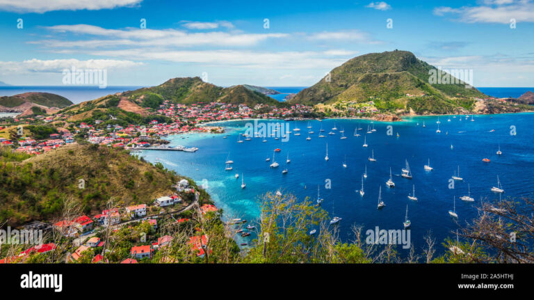 vue panoramique des saintes en guadeloupe